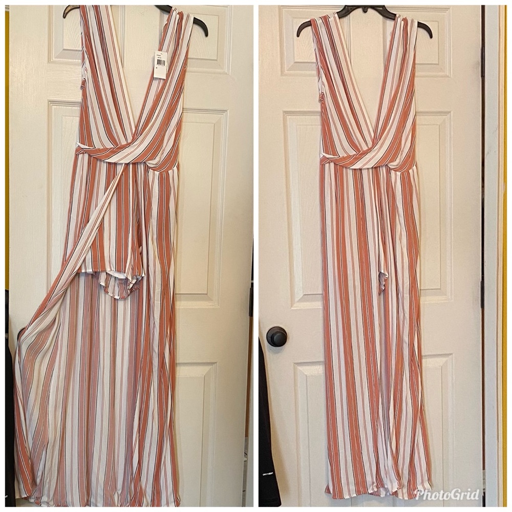 Romper with layer maxi skirt